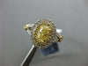 WIDE EGL 1.84CT WHITE & FANCY YELLOW DIAMOND 18K 2TONE GOLD OVAL ENGAGEMENT RING