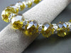 YELLOW CRYSTAL VENETIAN GLASS STRETCH BRACELET CZs JUST BEAUTIFUL!