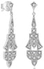 .30CT DIAMOND 14K WHITE GOLD 3D FILIGREE MULTI SQUARE TEAR DROP HANGING EARRINGS