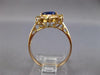 1.31CT DIAMOND & AAA SAPPHIRE 14KT YELLOW GOLD OVAL & ROUND FLOWER RING #27369