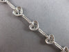 ESTATE 2.17CT DIAMOND 14KT WHITE GOLD MULTI HEART FILIGREE LOVE TENNIS BRACELET