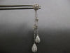 1.65CT DIAMOND 18KT WHITE GOLD 3D FLOWER BY THE YARD TEAR DROP HANGING EARRINGS