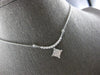 .50CT DIAMOND 14KT WHITE GOLD 3D ROUND & PRINCESS INVISIBLE GEOMETRICAL NECKLACE