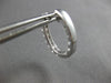 ESTATE 1.45CT DIAMOND 18KT WHITE GOLD 3D INSIDE OUT OVAL HOOP HANGING EARRINGS