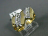 ESTATE .10CT DIAMOND 14KT WHITE & YELLOW GOLD 3D DOUBLE HEART LOVE RING #24478
