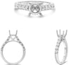 .77CT DIAMOND 14KT WHITE GOLD 3D ROUND SEMI ETERNITY SEMI MOUNT ENGAGEMENT RING