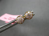 ESTATE .33CT DIAMOND 18KT ROSE GOLD BEZEL CLUSTER CIRCULAR FLOWER STUD EARRINGS