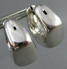 ESTATE 18KT WHITE GOLD 3D ITALIAN HANDCRAFTED HEXAGON HOOP EARRINGS #25545