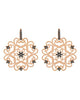 .60CT MOCHA DIAMOND 18KT ROSE & BLACK GOLD 3D FLOWER STAR FUN HANGING EARRINGS