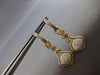 LARGE .75CT DIAMOND 14KT 2 TONE GOLD 3D GEOMETRICAL LOVE KNOT HANGING EARRINGS