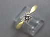 ESTATE .15CT DIAMOND 14K 2 TONE GOLD 3D CLASSIC SOLITAIRE ENGAGEMENT RING #28007