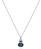 ESTATE .71CT DIAMOND 14K WHITE GOLD OVAL & ROUND TEAR DROP LOVE FLOATING PENDANT