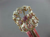 LARGE 3.05CT WHITE & PINK DIAMOND 18KT WHITE & ROSE GOLD MULTI SHAPE SWIRL RING