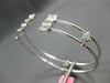 WIDE 1.0CT DIAMOND 18KT WHITE GOLD 3D ROUND & BAGUETTE INVISIBLE BANGLE BRACELET