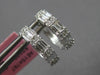 .65CT DIAMOND 14KT WHITE GOLD 3D ROUND & BAGUETTE 2 ROW HUGGIE HANGING EARRINGS