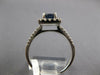 1.04CT DIAMOND & AAA SAPPHIRE 14KT WHITE GOLD 3D ROUND SQUARE HALO PROMISE RING