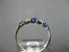ESTATE .71CT DIAMOND & AAA TANZANITE 14KT WHITE GOLD 3D 5 STONE ANNIVERSARY RING