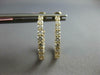 ESTATE 1.50CT DIAMOND 14KT YELLOW GOLD CLASSIC INSIDE OUT HOOP HANGING EARRINGS