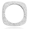 WIDE 2.91CT DIAMOND 18K WHITE GOLD 3D ROUND & BAGUETTE ETERNITY ANNIVERSARY RING