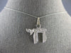 ESTATE .35CT DIAMOND 14KT WHITE GOLD 3D CLASSIC ROUND CHAI LIFE FLOATING PENDANT