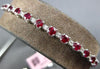 1.75CT DIAMOND AAA RUBY 14KT WHITE GOLD SEMI ETERNITY ADJUSTABLE TENNIS BRACELET