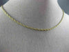 ANTIQUE 14KT YELLOW GOLD 3D HANDCRAFTED CLASSIC ROPE CHAIN NECKLACE #26339