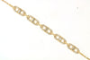 ESTATE .28CT DIAMOND 14KT YELLOW GOLD ROUND & BAGUETTE OVAL LINK TENNIS BRACELET