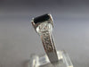 2.35CT DIAMOND & AAA SAPPHIRE 14KT WHITE GOLD EMERALD CUT ENGAGEMENT RING #28161