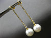 LARGE 1.37CT DIAMOND & AAA SOUTH SEA PEARL 18KT YELLOW GOLD 3D HANGING EARRINGS