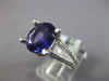 4.86CT DIAMOND & AAA TANZANITE 18KT WHITE GOLD 3D OVAL & ROUND ENGAGEMENT RING