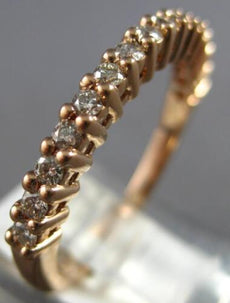 .30CT DIAMOND 14KT ROSE GOLD SEMI ETERNITY SHARED PRONG WEDDING ANNIVERSARY RING