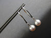 ESTATE AAA LIGHT PINK SOUTH SEA PEARL 14KT WHITE GOLD LEVERBACK HANGING EARRINGS