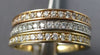 .66CT DIAMOND 14KT TRI COLOR GOLD 3D CHANNEL STACKABLE WEDDING ANNIVERSARY RING