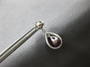 1.50CT DIAMOND & AAA RUBY 14KT WHITE GOLD 3D PEAR SHAPE & ROUND HANGING EARRINGS