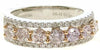 1.73CT WHITE & PINK DIAMOND 18K WHITE & ROSE GOLD SEMI ETERNITY ANNIVERSARY RING