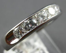 .75CT DIAMOND 14KT WHITE GOLD 3D CHANNEL COMFORT FIT WEDDING ANNIVERSARY RING
