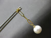 ESTATE AAA SOUTH SEA PEARL 14KT YELLOW GOLD OVAL LOVE KNOT FUN HANGING EARRINGS