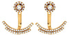 ESTATE .58CT DIAMOND 14KT YELLOW GOLD 3D FLOWER ANCHOR FUN HANGING EARRINGS