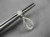 ESTATE .48CT DIAMOND 14KT WHITE GOLD 3D CLASSIC TEAR DROP FUN HANGING EARRINGS