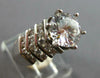 LARGE 3.50CT CUBIC ZIRCONIA 14KT WHITE GOLD 3D CLASSIC V SHAPE ENGAGEMENT RING