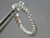 ESTATE .50CT DIAMOND 14KT WHITE GOLD ROUND INSIDE OUT FUN HOOP HANGING EARRINGS