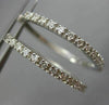0.85CT ROUND DIAMOND 14KT WHITE GOLD 3D CLASSIC 2mm HOOP HANGING EARRINGS #25885