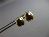 ESTATE 2.0CT AAA GARNET 14KT YELLOW GOLD 3D CUSHION STUD HANGING EARRINGS #27454