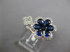 1.04CT DIAMOND & AAA SAPPHIRE 18KT WHITE GOLD DOUBLE FLOWER 4 LEAF CLOVER RING