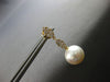 .45CT DIAMOND & AAA SOUTH SEA PEARL 18K YELLOW GOLD DOUBLE LEAF HANGING EARRINGS