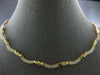 ESTATE .40CT DIAMOND 14K 2 TONE GOLD 3D MULTI WAVE SEMI ETERNITY LOVE NECKLACE