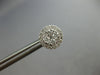 ESTATE .70CT DIAMOND 14KT WHITE GOLD 3D CLASSIC ROUND CLUSTER HALO STUD EARRINGS