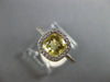 1.65CT DIAMOND & AAA YELLOW TOPAZ 14K WHITE GOLD 3D CUSHION HALO ENGAGEMENT RING