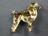ANTIQUE LARGE .02CT OLD MINE DIAMOND 14K YELLOW GOLD POODLE DOG BROOCH PIN 27039