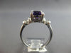 1.52CT DIAMOND & AAA AMETHYST 14KT WHITE GOLD 3D CUSHION & ROUND ENGAGEMENT RING